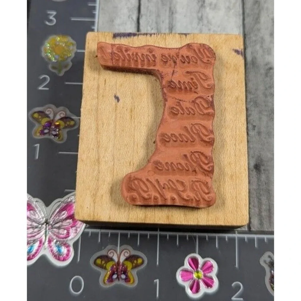 PSX Designs You're Invited RSVP Date Place E438 Rubber Stamp Wood #E100